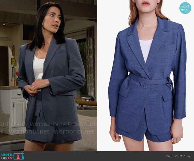 Maje Veronica Blazer worn by Steffy Forrester (Jacqueline MacInnes Wood) on The Bold and the Beautiful