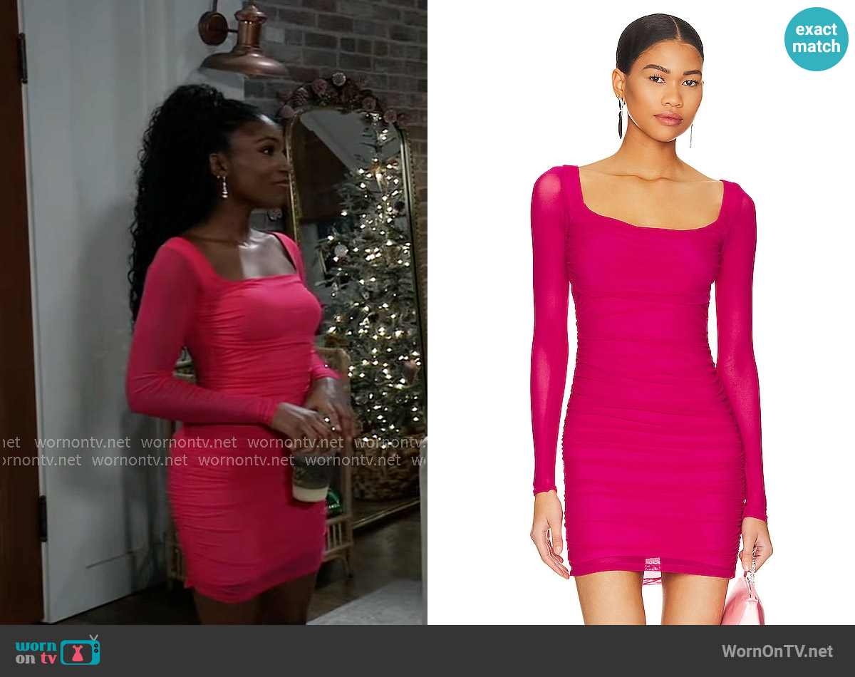 Majorelle Marilyn Mini Dress worn by Trina Robinson (Tabyana Ali) on General Hospital