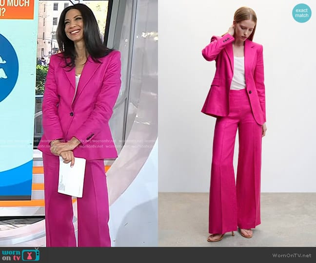 WornOnTV: Natalie’s fuchsia pink blazer and pants on Today | Dr ...