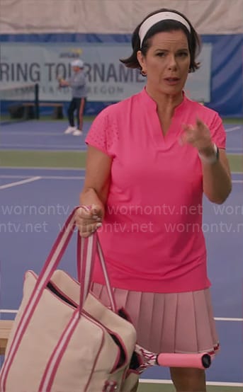 Margaret's pink tennis outfit on So Help Me Todd