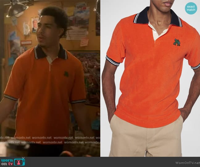 Marni Contrast-Trim Knit Polo Shirt worn by Aaron Jackson (Trevor Jackson) on Grown-ish