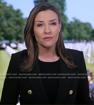 Mary’s black blazer with gold buttons on Good Morning America