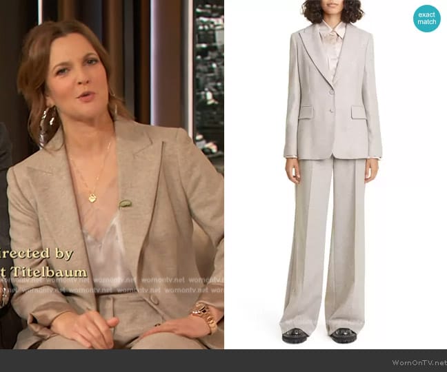 Max Mara Abaco Virgin Wool & Cashmere Jacket worn by Drew Barrymore on The Drew Barrymore Show