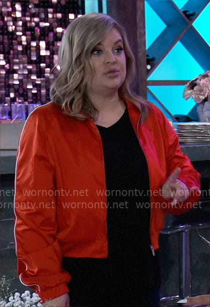 Maxie's red bomber jacket on General Hospital