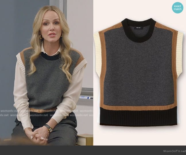 Me+Em Merino Cashmere Contrast Panel Sweater worn by Laura Baker (Monet Mazur) on All American