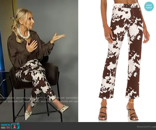 Miaou Lou Pants worn by Sydney Sadick on Access Hollywood