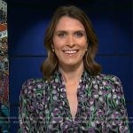 Molly’s black floral tie neck dress on Today