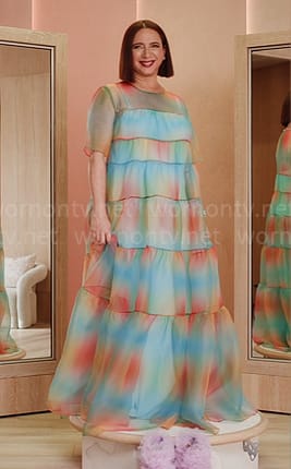 Molly's sheer multi color maxi dress on Loot