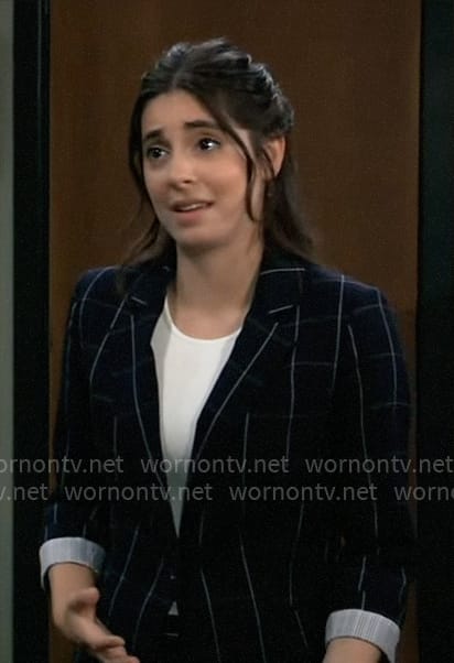 Molly’s checked suit on General Hospital