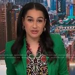 Morgan’s black printed top on NBC News Daily