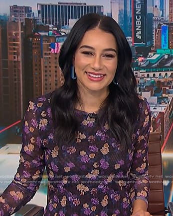 Morgan's purple floral dress on NBC News Daily