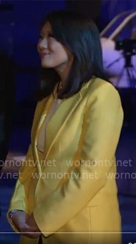 Nancy Chen's yellow blazer on CBS Mornings