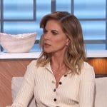 Natalie’s ivory collared cardigan on The Talk