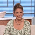 Natalie’s green floral dress on The Talk