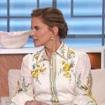 Natalie’s white floral belted dress on The Talk