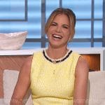 Natalie’s yellow tweed mini dress on The Talk