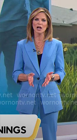 Natalie Morales' blue suit on CBS Mornings