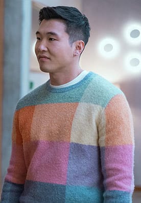 Nicholas’s pastel colorblock sweater on Loot