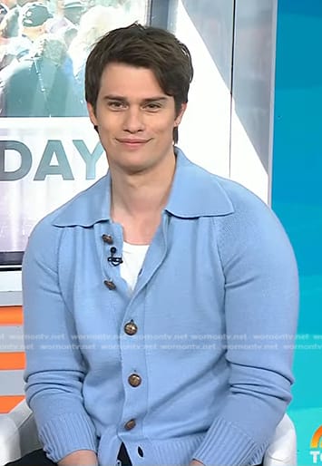 Nicholas Galitzine’s blue cardigan on Today