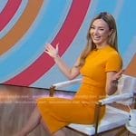 Nicole Lapin's orange sheath dress on Good Morning America
