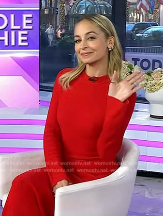 WornOnTV: Nicole Richie’s red sweater dress on Today | Clothes and ...