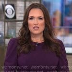 Nikki Battiste’s purple knit dress on CBS Mornings