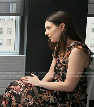 Nora Princiotti's black floral ruffle dress on Today