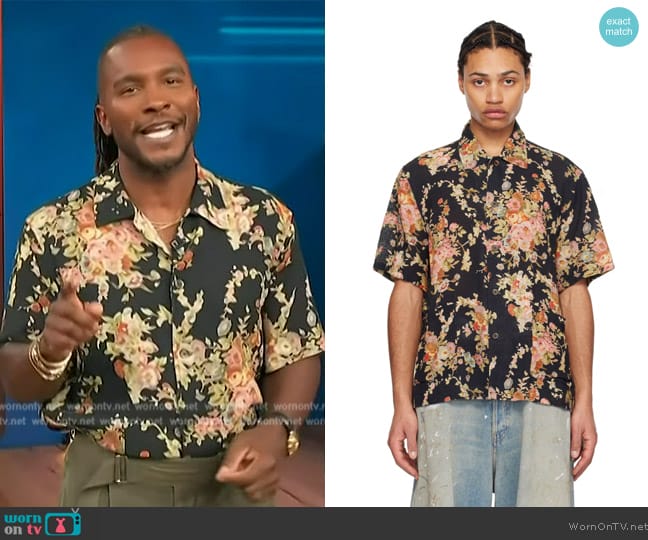 WornOnTV: Scott’s black floral print shirt on Access Hollywood | Scott ...