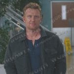 Owen’s grey teddy jacket on Greys Anatomy