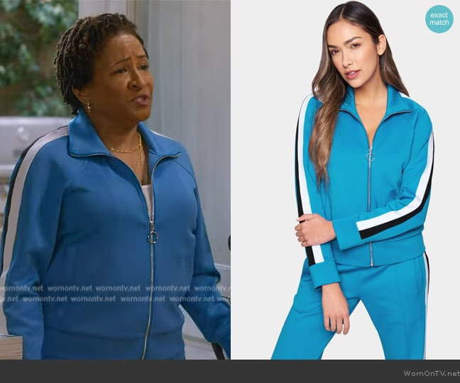 Pam & Gela The Classic Gela Track Jacket worn by Lucretia Turner (Wanda Sykes) on The Upshaws