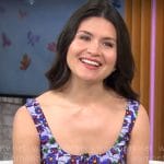 Phillipa Soo’s purple floral dress on CBS Mornings