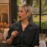 Pilar Valdes’ black denim shirt on The Drew Barrymore Show