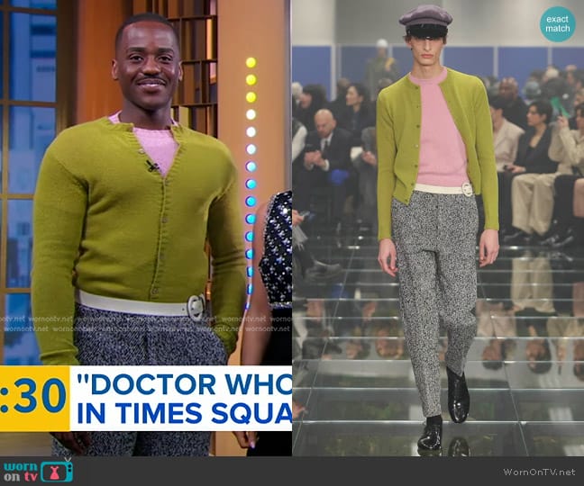 Prada FW 2024 Menswear Collection worn by Ncuti Gatwa on Good Morning America