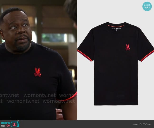 Psycho Bunny Apple Valley Fashion Tee worn by Calvin (Cedric The Entertainer) on The Neighborhood