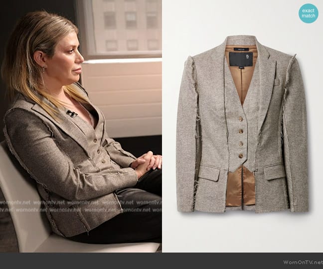 R13 Tuxedo layered wool blazer worn by Jill Martin on Today