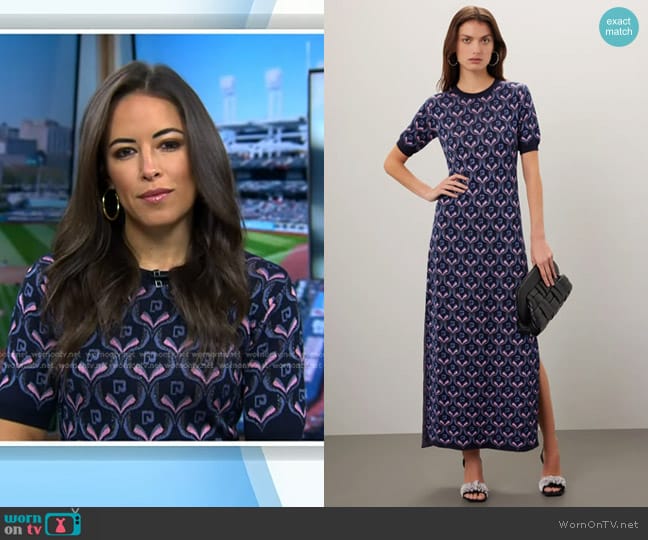 Rabanne Geometric Knit Dress worn by Kaylee Hartung on Today