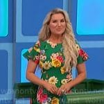 Rachel’s green floral dress on The Price is Right