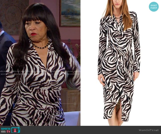 RACHEL Rachel Roy Bret Jersey Dress worn by Paulina Price (Jackée Harry) on Days of our Lives