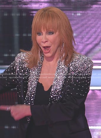 Reba’s black embellished blazer on The Voice