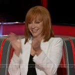 Reba’s white sequin blazer on The Voice