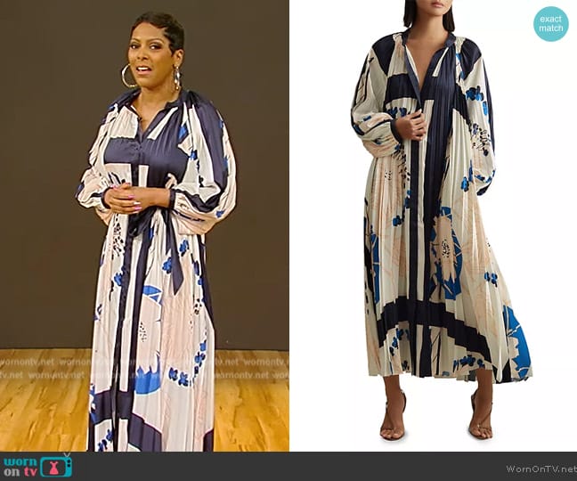 Reiss Daiya Pleated Maxi Dress worn by Tamron Hall on Tamron Hall Show