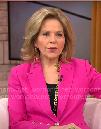 Renée Fleming's pink blazer on CBS Mornings