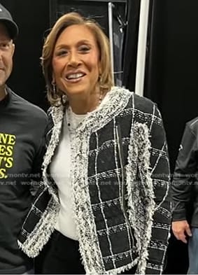 Robin's black tweed jacket on Good Morning America