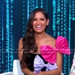 Rocsi’s bow applique mini dress on Good Morning America