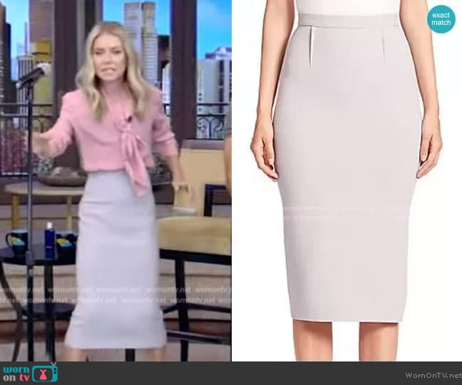 Roland Mouret Arreton Pencil Skirt worn by Kelly Ripa on Live with Kelly and Mark