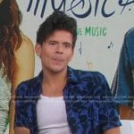 Rudy Mancuso’s blue floral shirt on Good Morning America