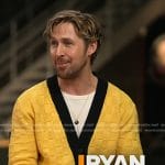 Ryan Gosling’s yellow contrast trim cardigan on Today