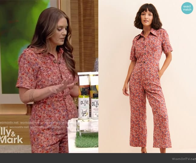 Saint Geraldine Marrs Cropped Coveralls worn by Monica Mangin on Live with Kelly and Mark