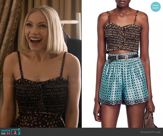 Sandro Carlito Crop Top worn by Cora (Tavi Gavinson) on American Horror Story