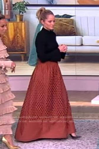 Sara’s brown eyelet skirt on The View